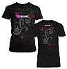 Women's Black Floral T-shirt